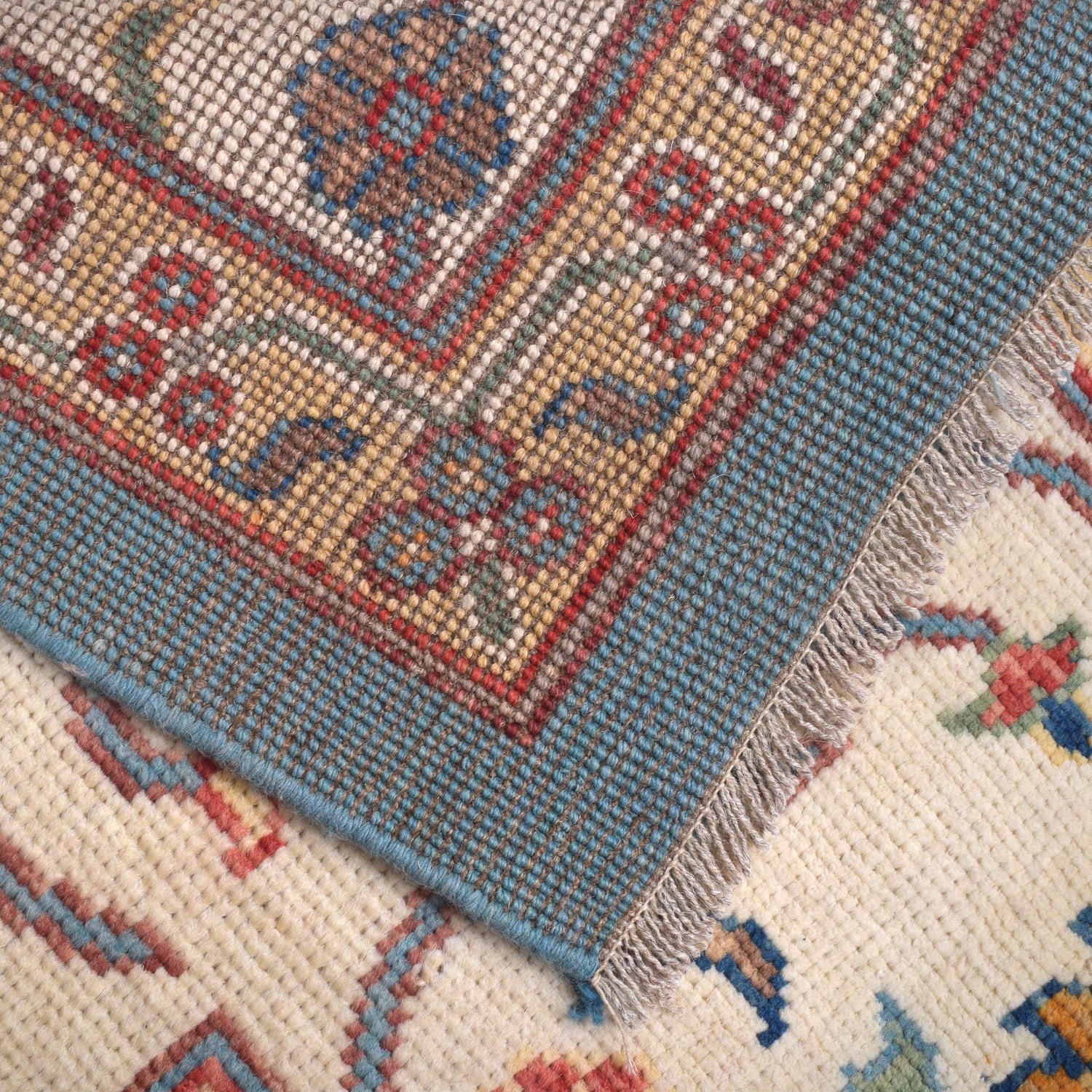 Oushak Area Rug Handmade Aqua Blue Floral 10x13 ft
