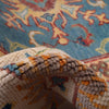 Oushak Area Rug Handmade Aqua Blue Floral 10x13 ft