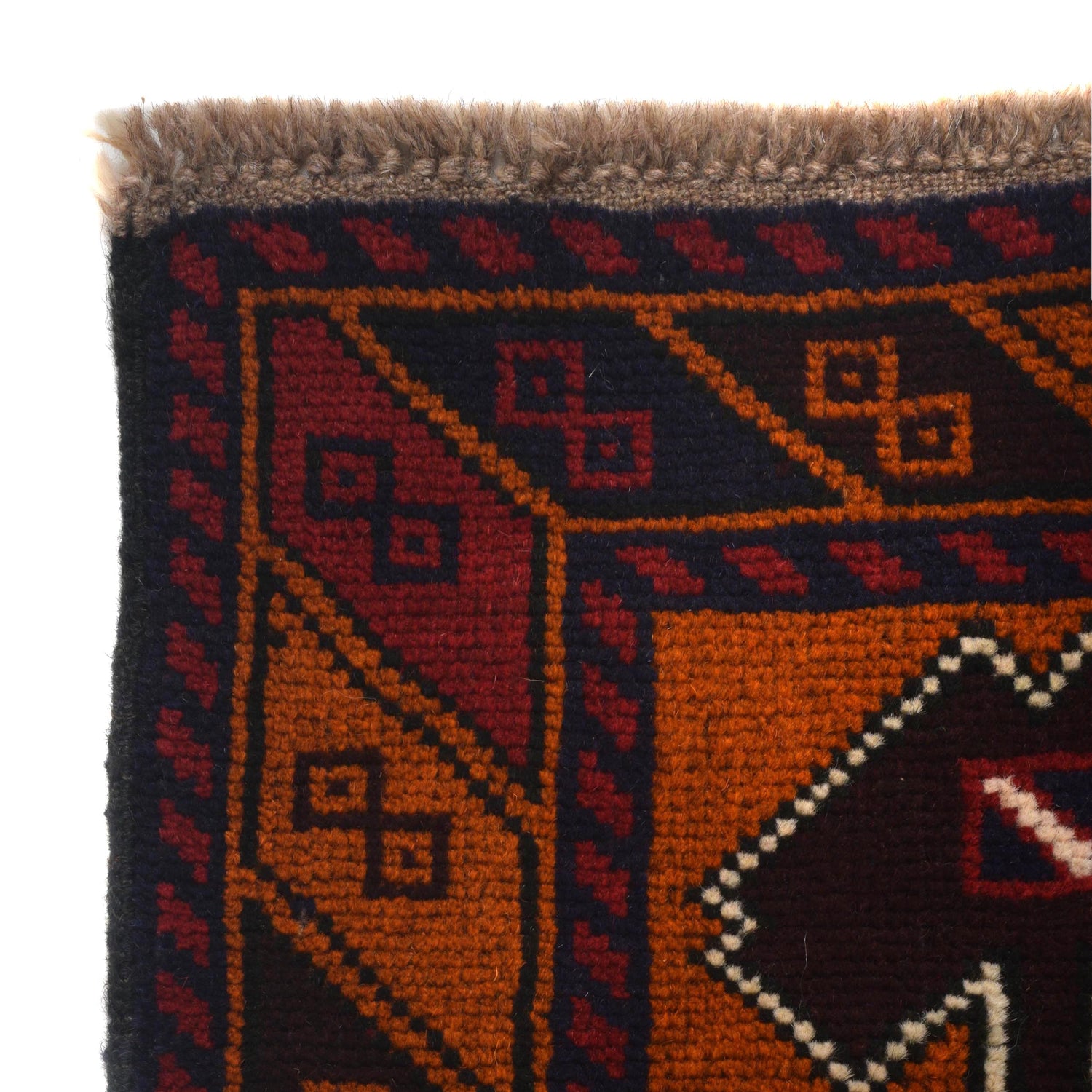 Baluchi Rug Handmade Multi Geometric 2x4 ft