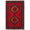 Baluchi Rug Handmade Red Geometric 3x5 ft