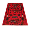War Area Rug Handmade Pink Riffle + Tank 2x4 ft