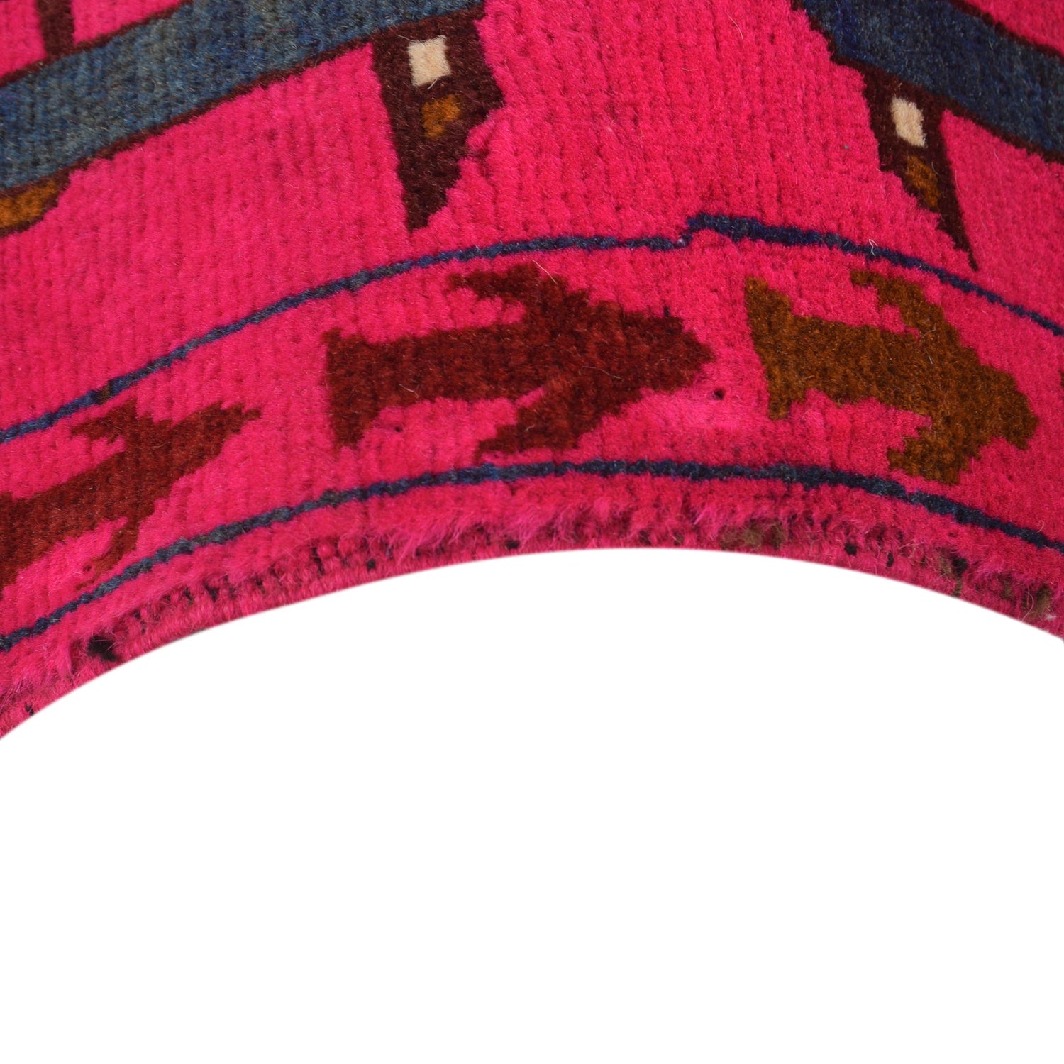 War Area Rug Handmade Pink Riffle + Tank 2x4 ft