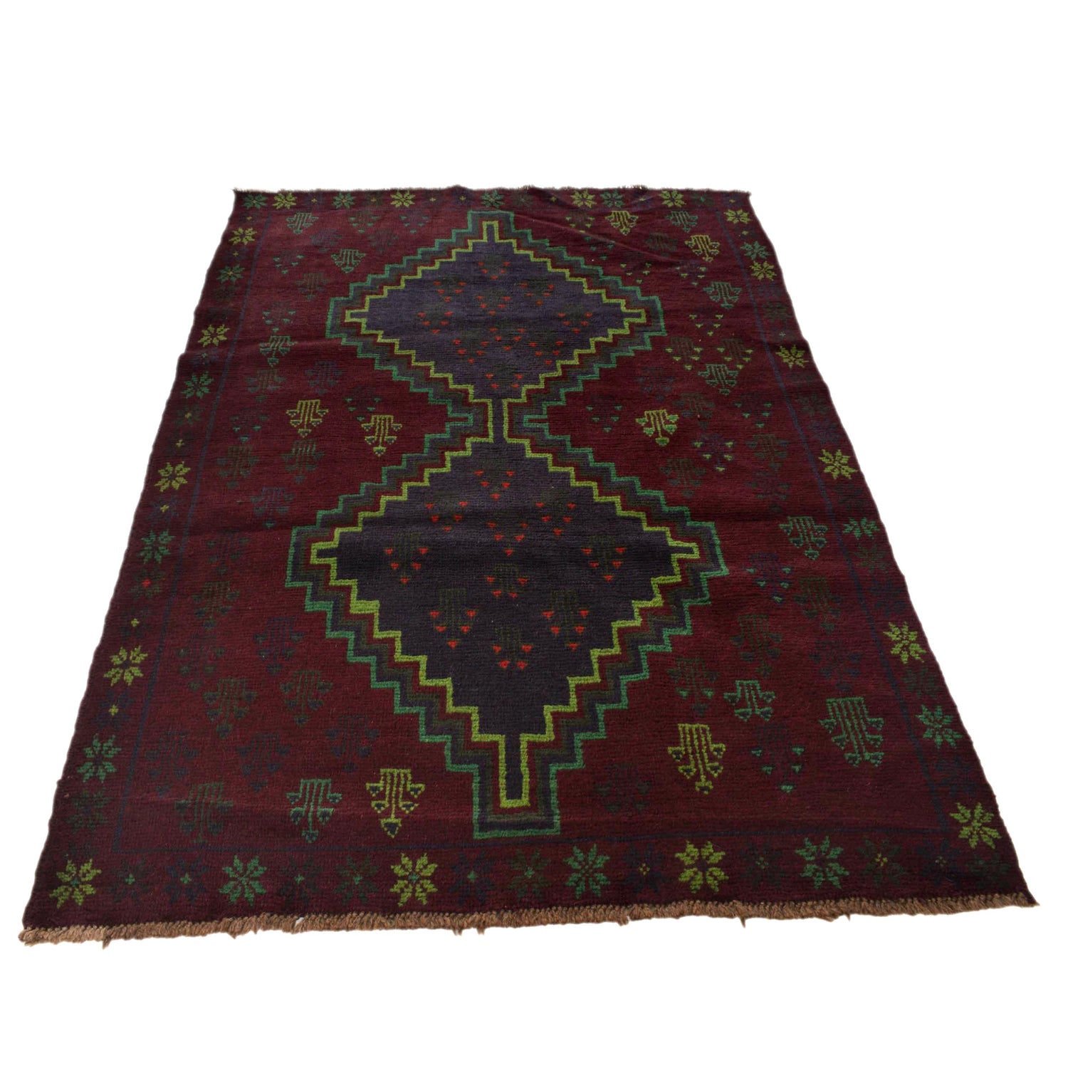 Baluchi Rug Handmade Multi Floral 4x6 ft
