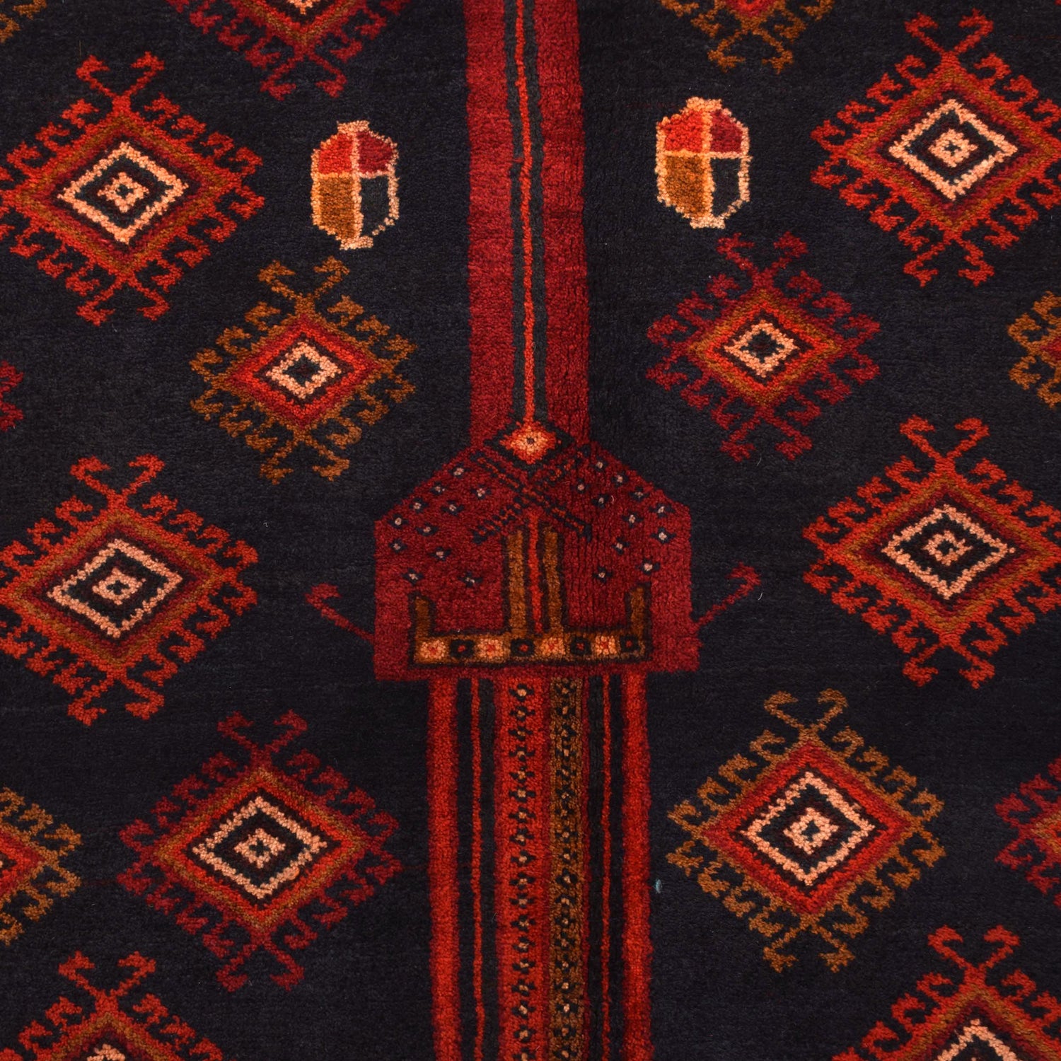 Baluchi Rug Handmade Multi Geometric 5x8 ft