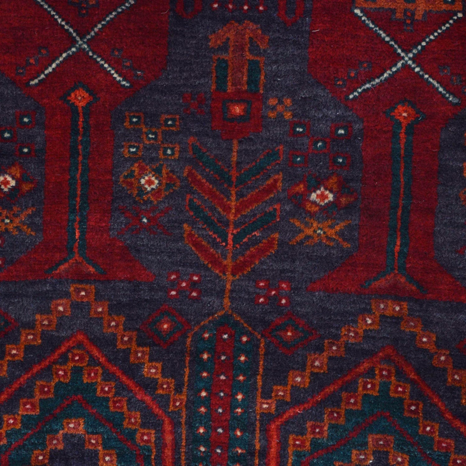 Baluchi Rug Handmade Multi Geometric 10' Runner