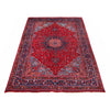 Kashan Area Rug Handmade Deep Red Medallion 7x10 ft