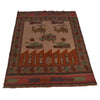 War Area Rug Handmade Multi Tank + Helicopter 2x4 ft