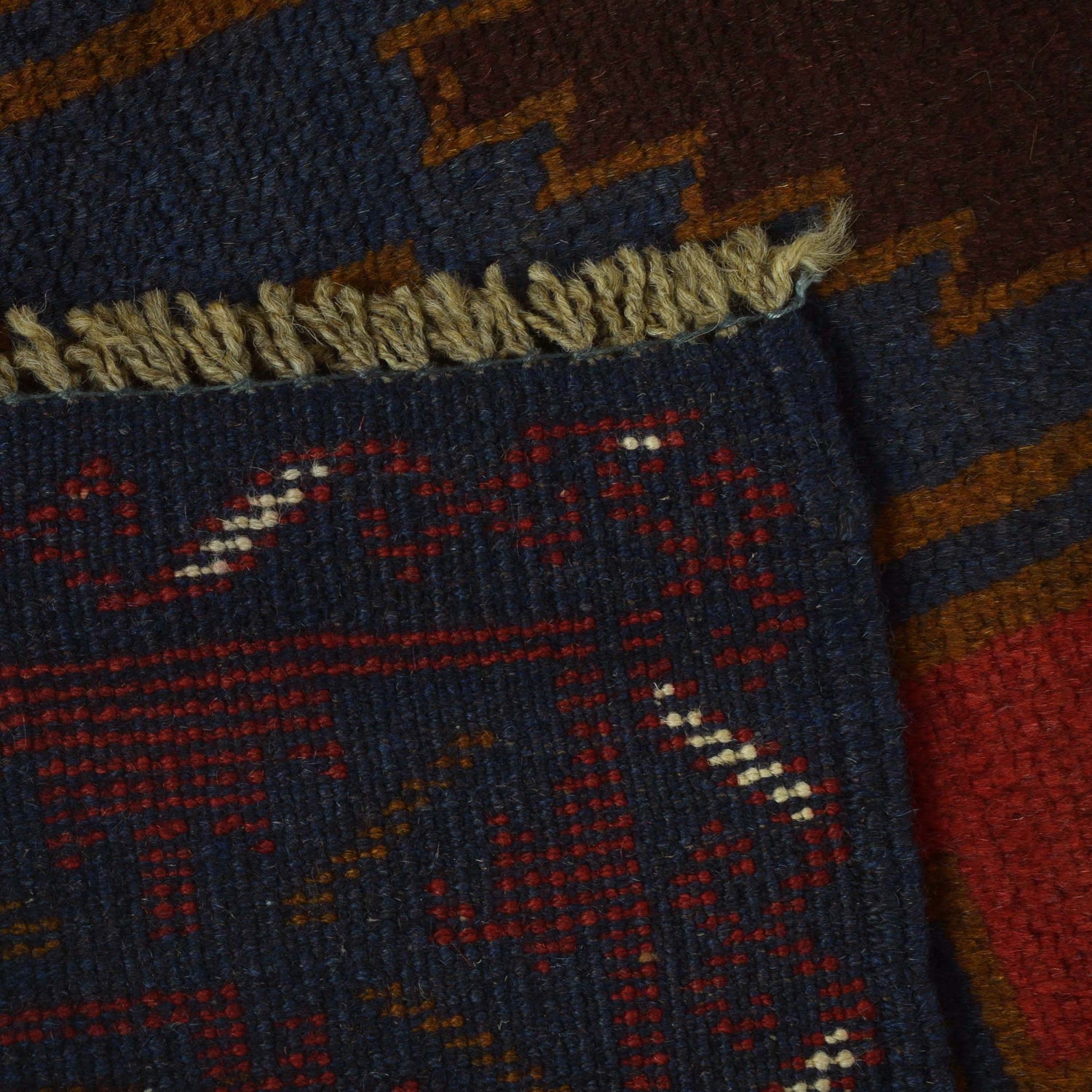 Baluchi Rug Handmade Multi Geometric 2x4 ft