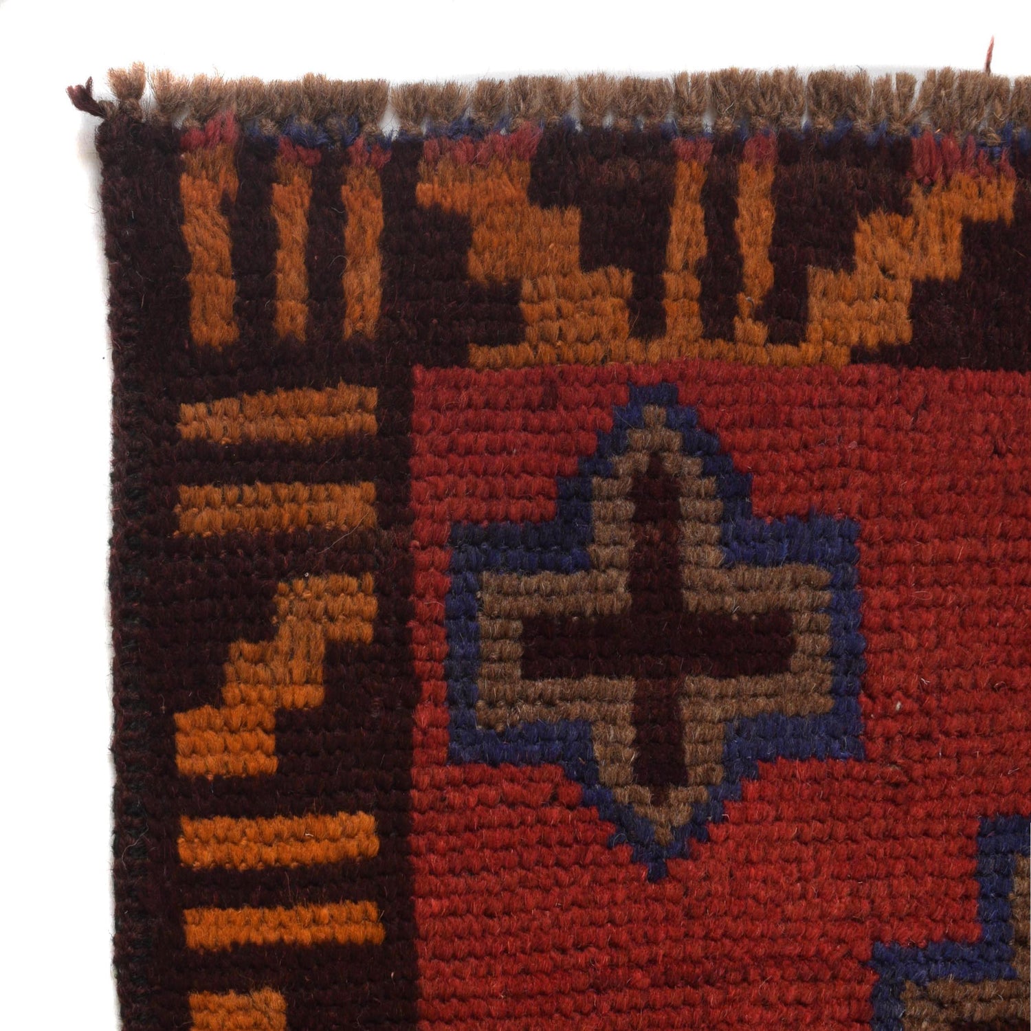 Baluchi Rug Handmade Red Geometric 3x5 ft