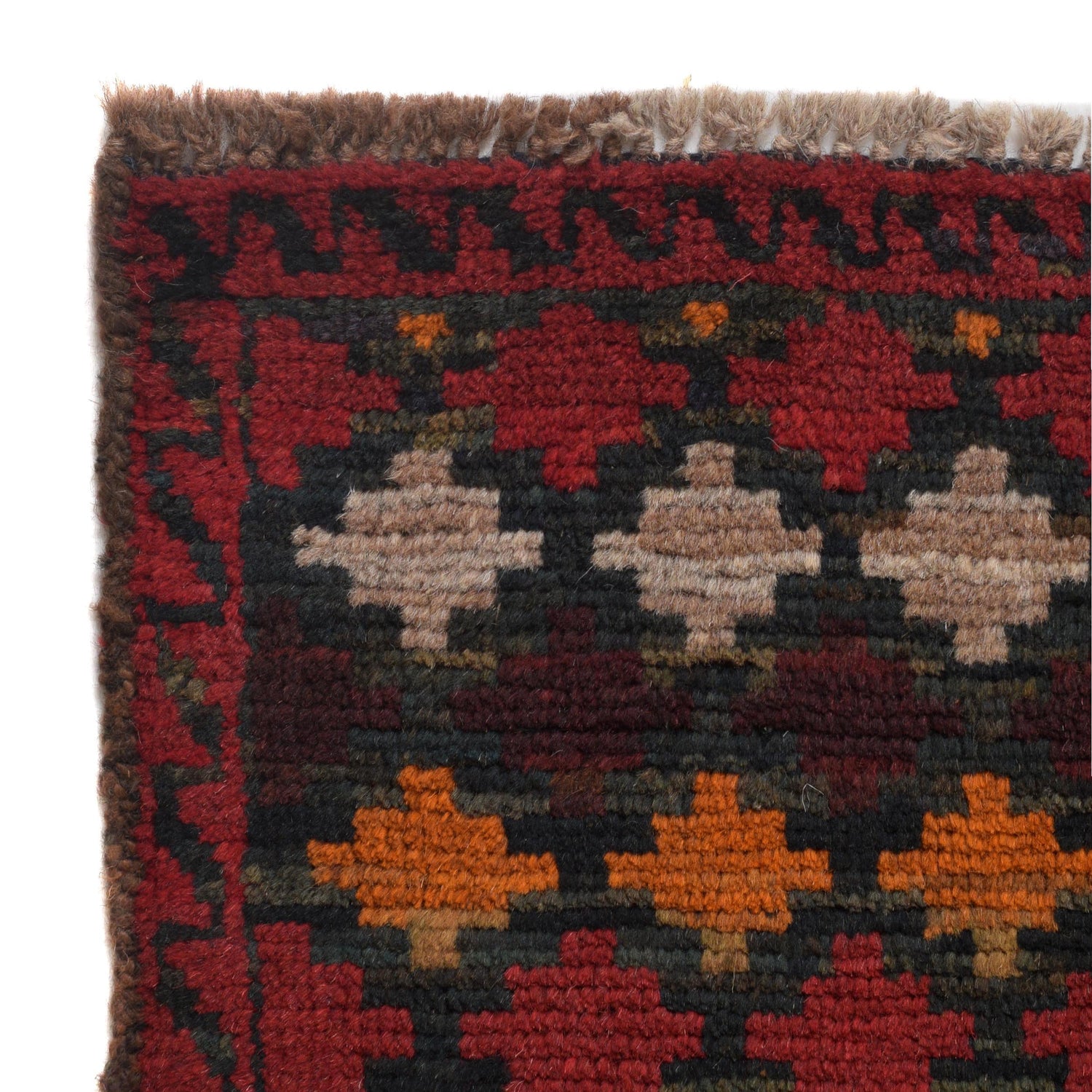 Baluchi Rug Handmade Multi Geometric 2x4 ft