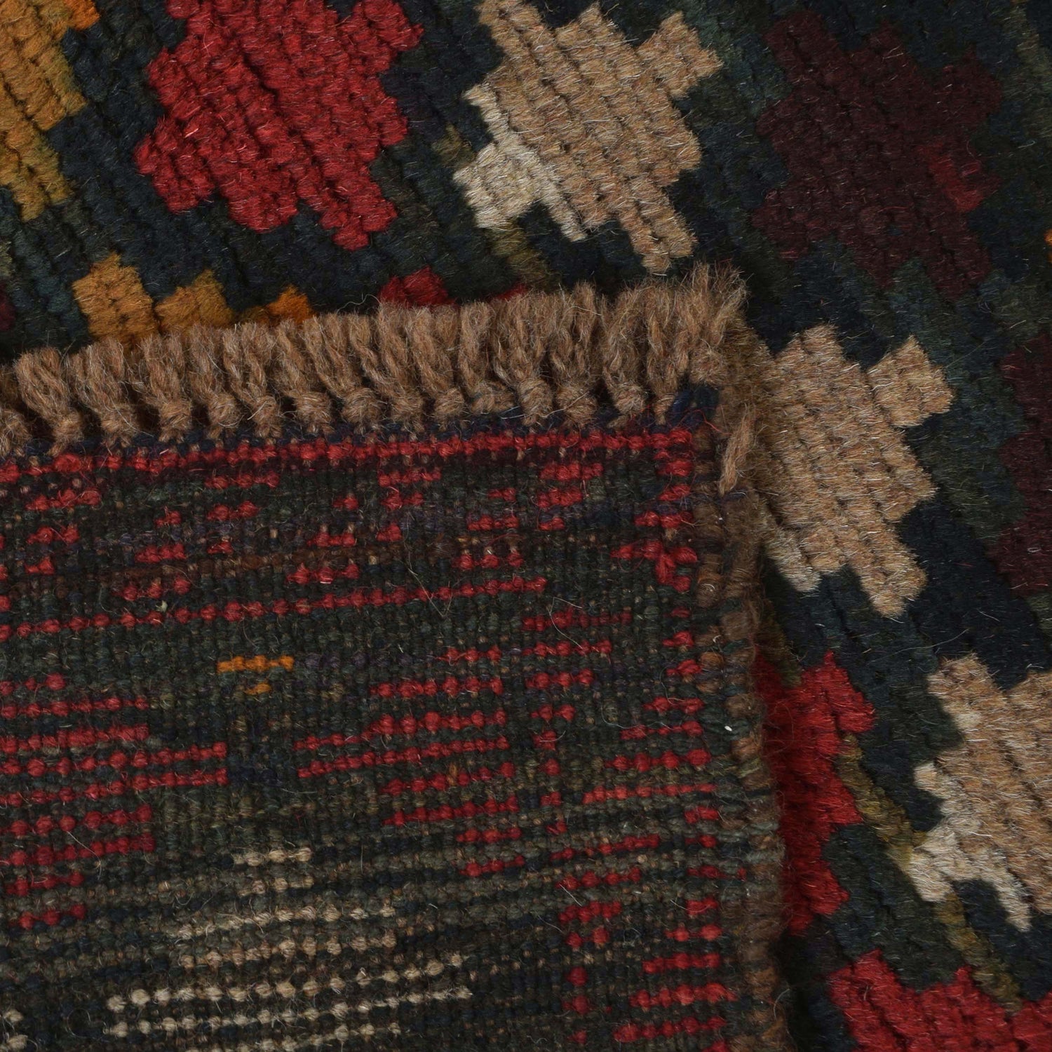 Baluchi Rug Handmade Multi Geometric 2x4 ft