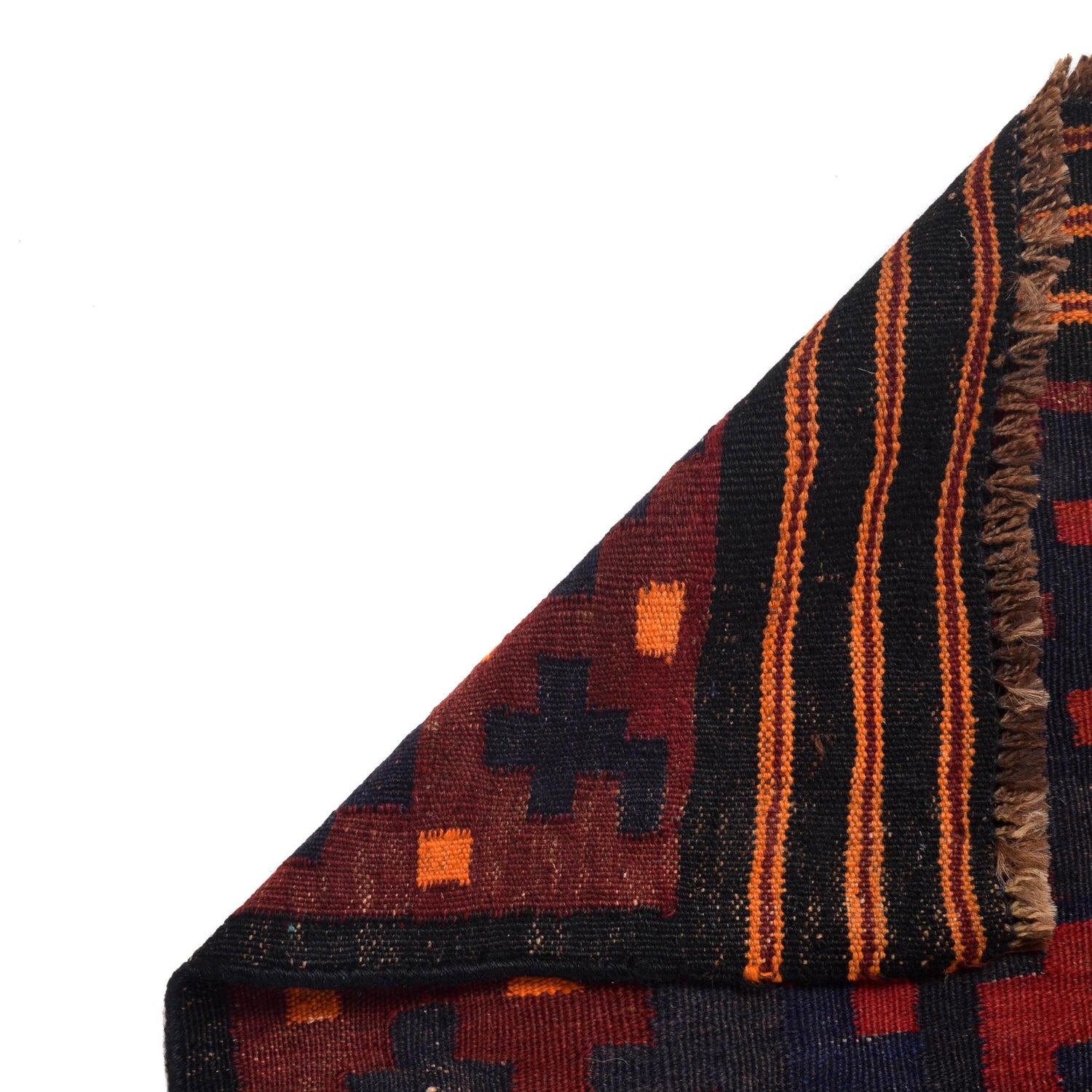 Maimana Kilim Area Rug Handmade Red Floral 7x10 ft
