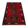 Baluchi Rug Handmade Red Geometric 3x5 ft