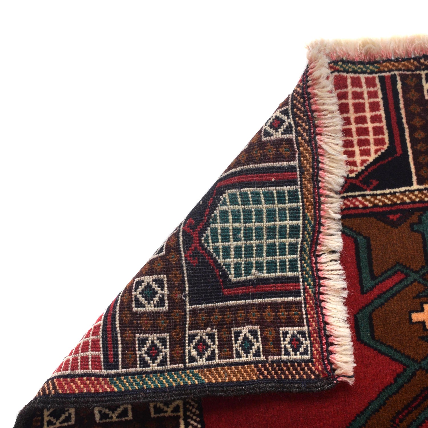 Baluchi Rug Handmade Multi Geometric 3x5 ft
