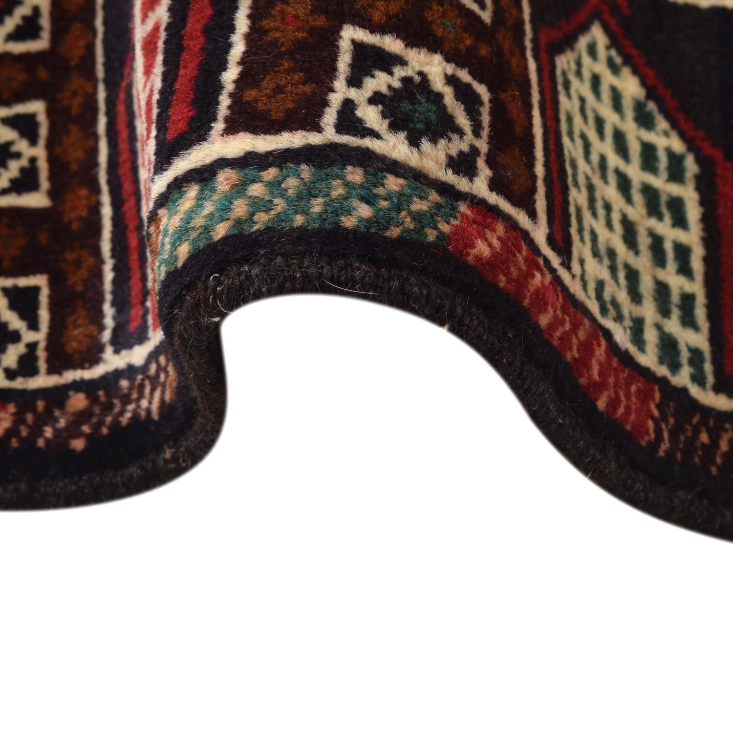 Baluchi Rug Handmade Multi Geometric 3x5 ft