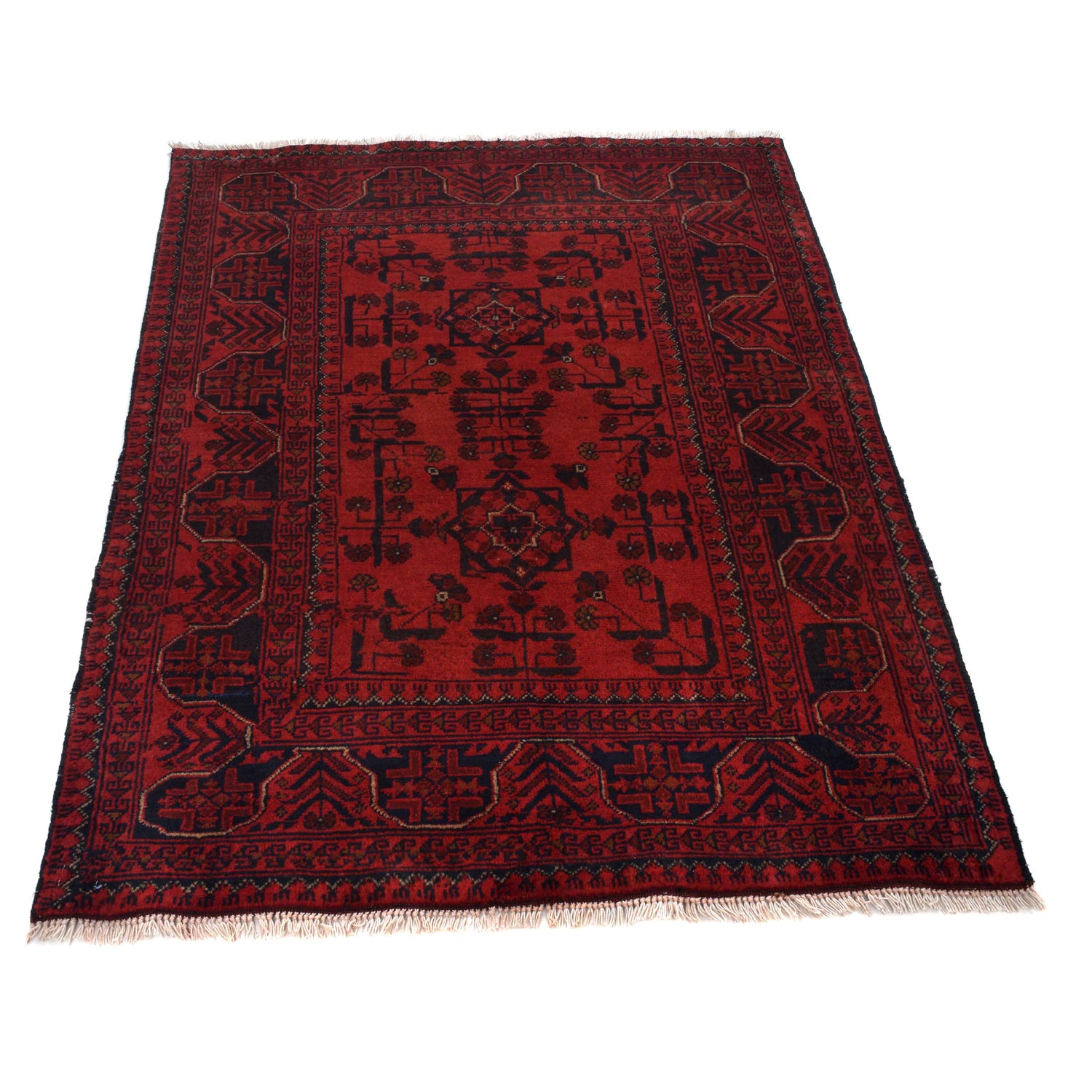 Khal Mohammadi Rug Handmade Red 3x5 ft