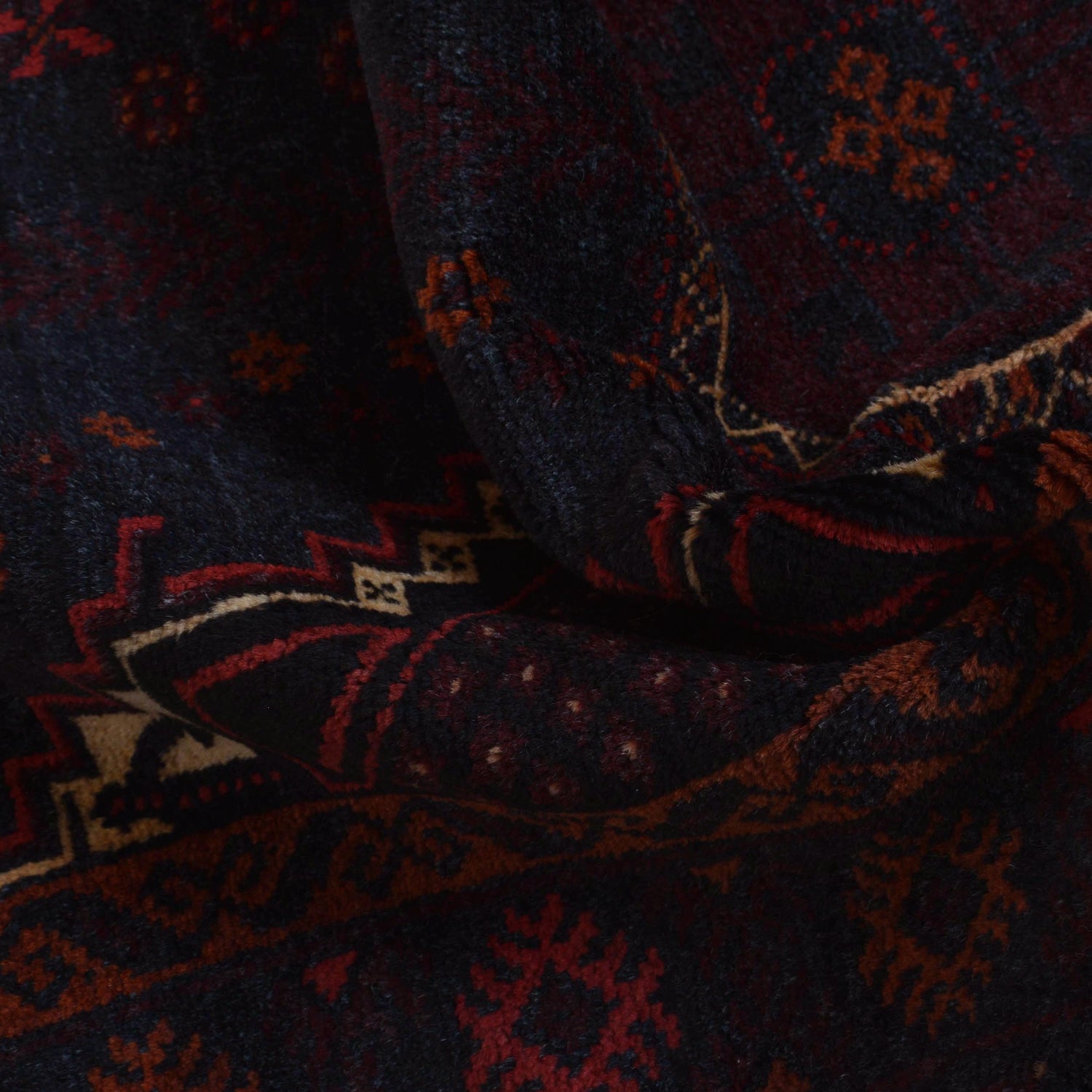 Baluchi Rug Handmade Multi Geometric 4x6 ft