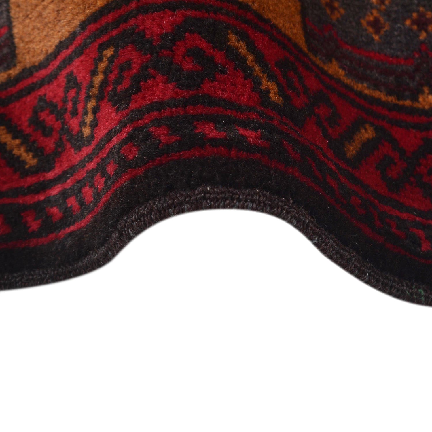 Baluchi Rug Handmade Red Geometric 3x5 ft