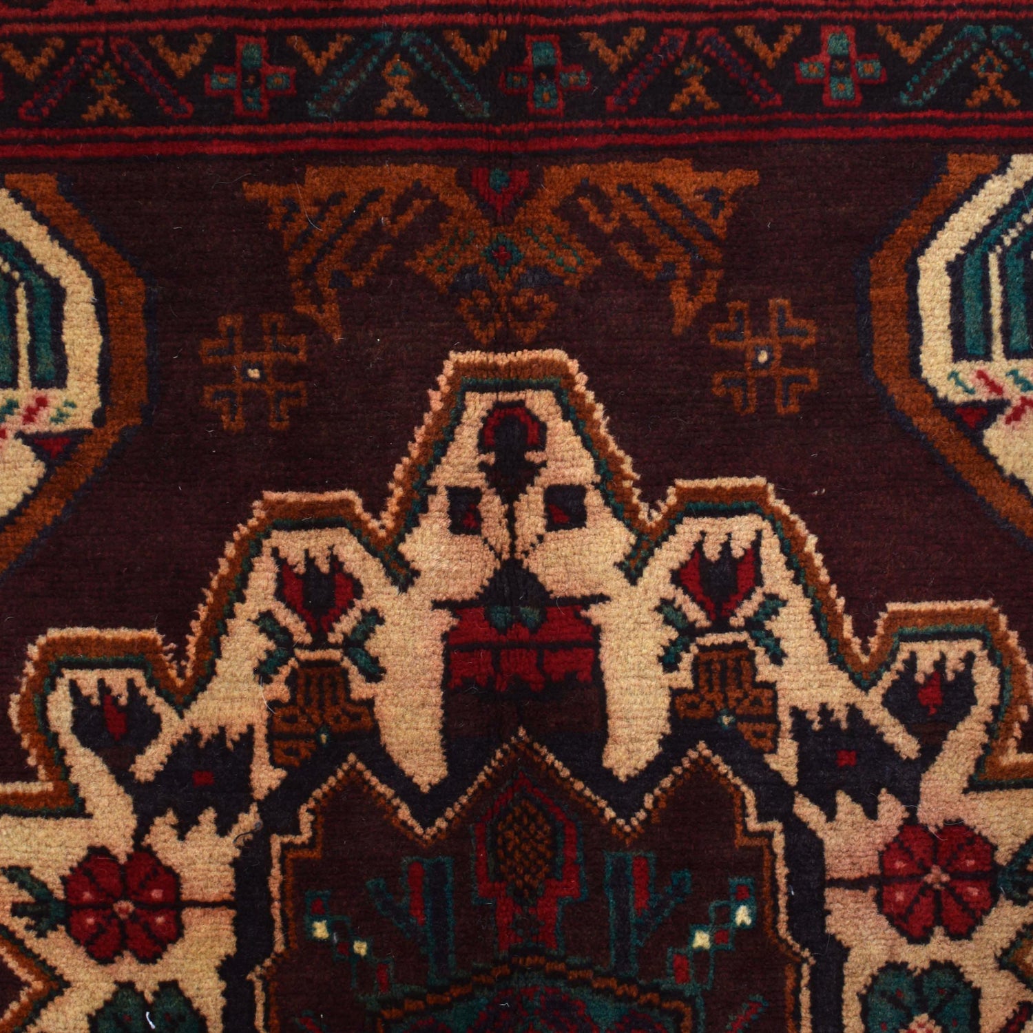 Baluchi Rug Handmade Multi Geometric 5x8 ft