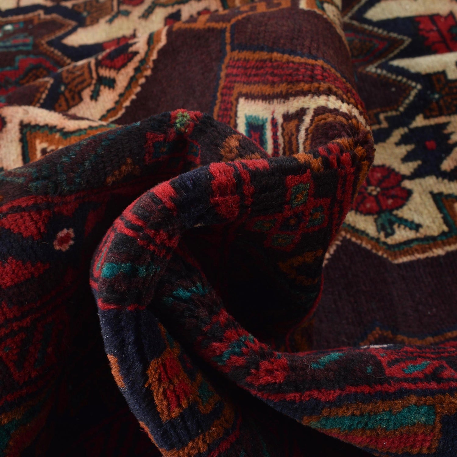 Baluchi Rug Handmade Multi Geometric 5x8 ft