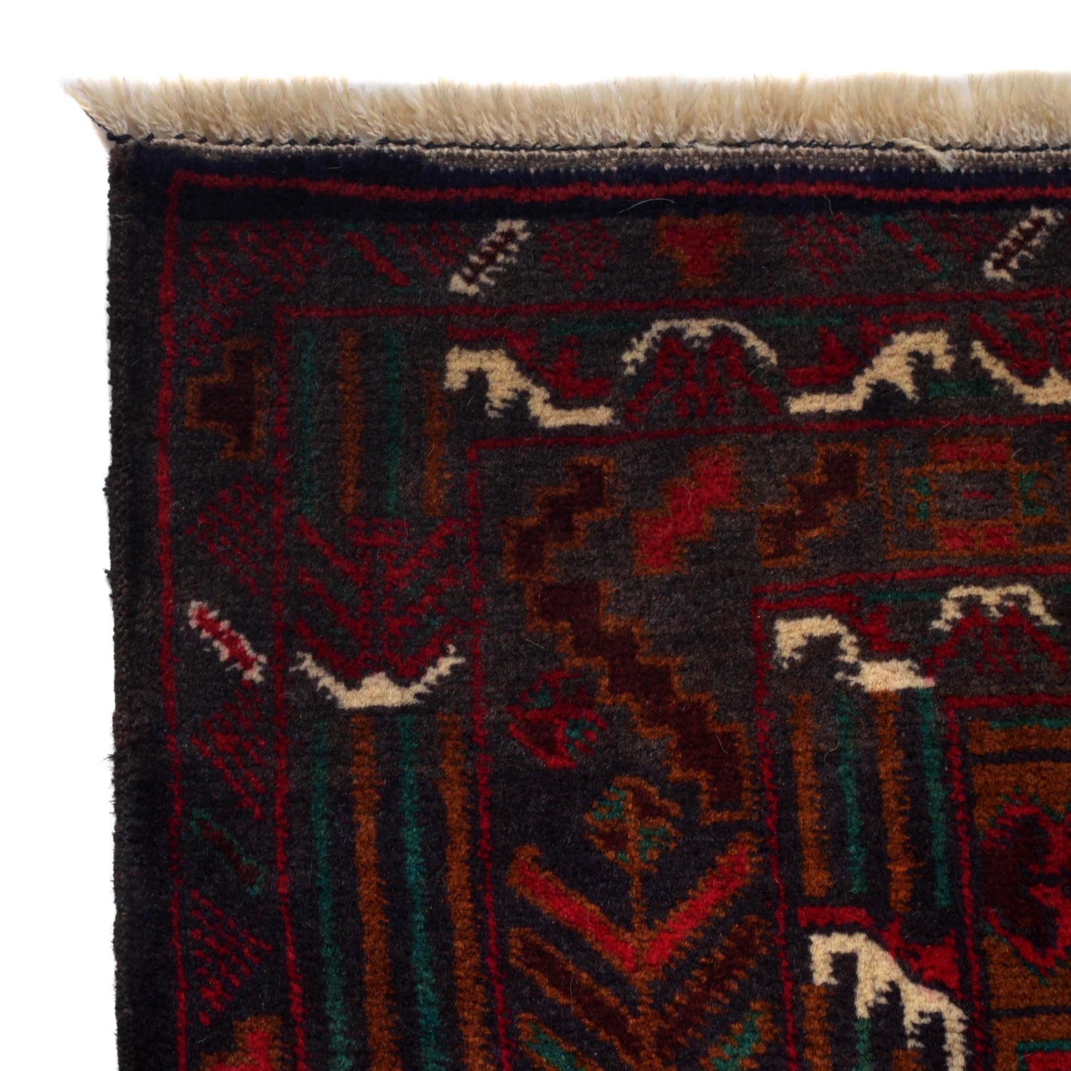 Baluchi Rug Handmade Multi Geometric 4x6 ft