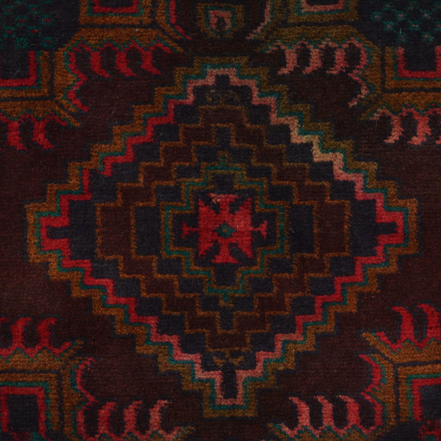 Baluchi Rug Handmade Multi Geometric 4x6 ft
