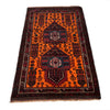 Baluchi Rug Handmade Orange Geometric 3x5 ft