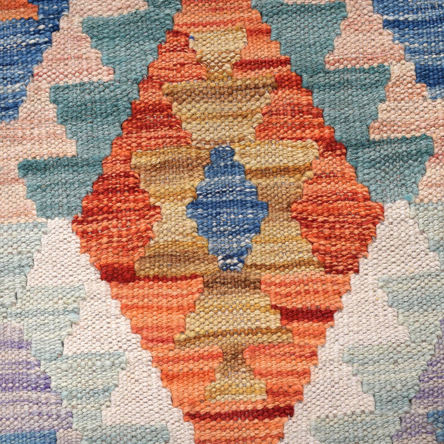 Handmade Multi Kilim Geometric 10' Runner