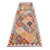 Handmade Multi Kilim Geometric 10' Runner