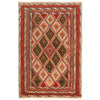 Nakhunak Kilim Area Rug Handmade Multi Geometric 2x4 ft
