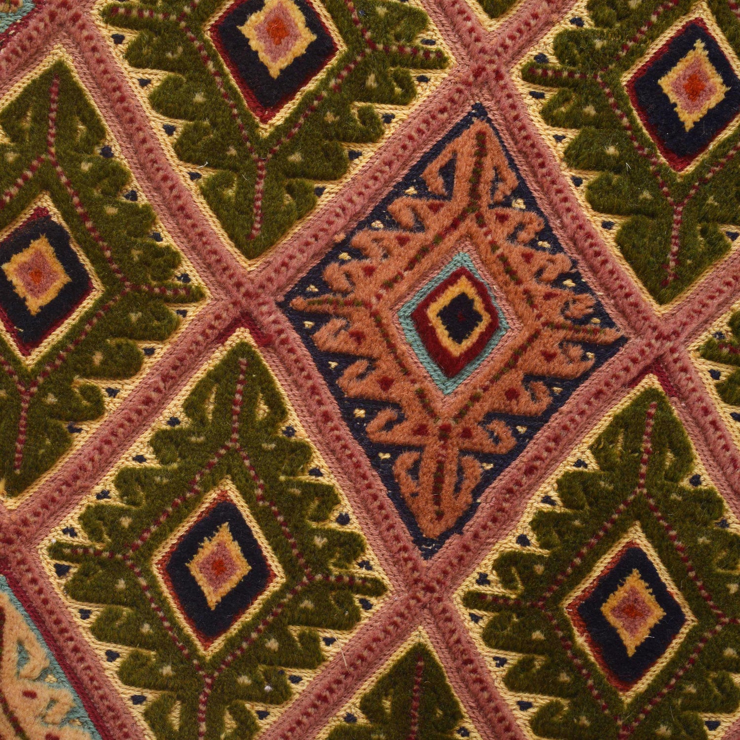 Nakhunak Kilim Area Rug Handmade Multi Geometric 2x4 ft