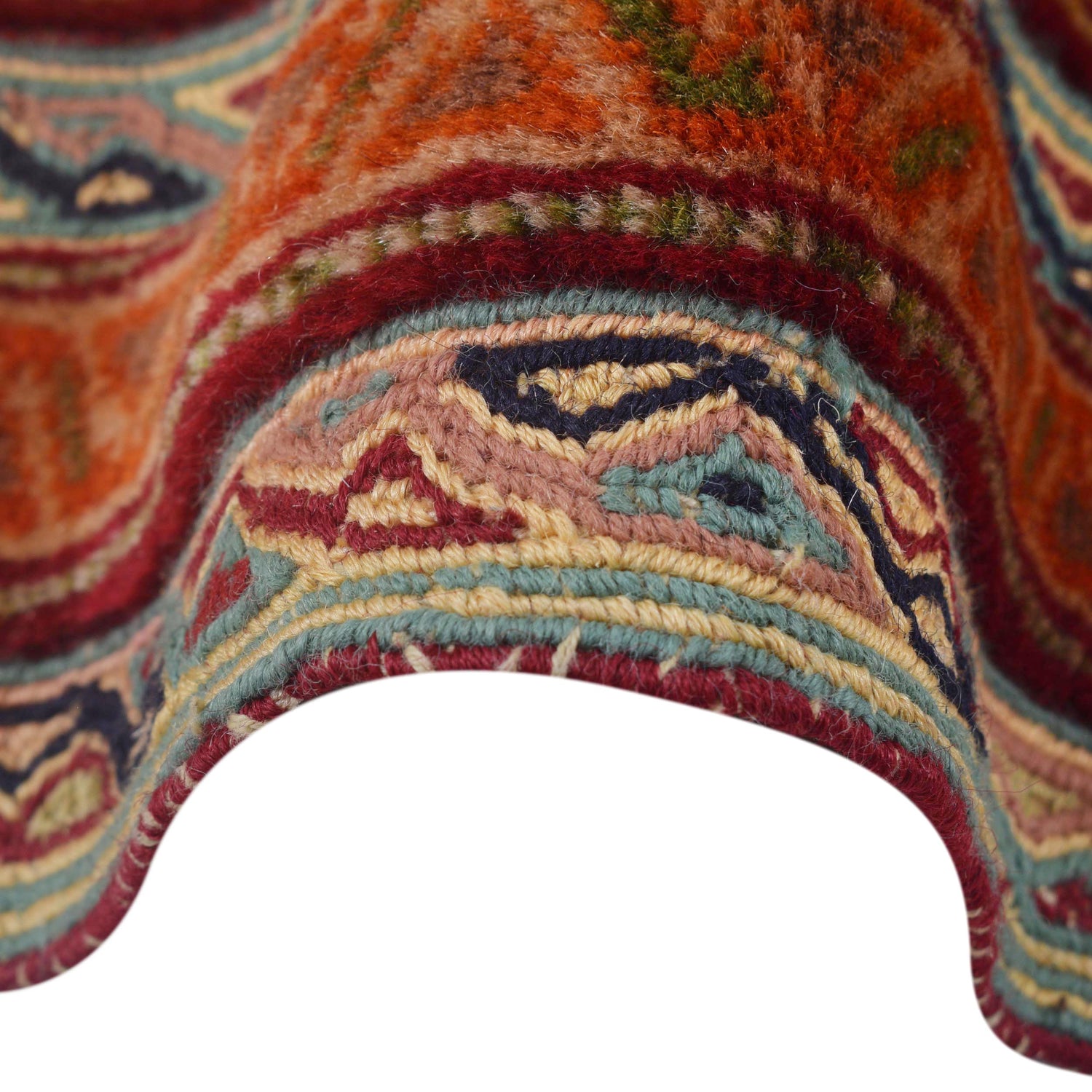 Nakhunak Kilim Area Rug Handmade Multi Geometric 2x4 ft