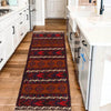 Table Sheet Runner Rug Handmade Brown Curvilinear 6' Runner