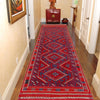 Mashwani Runner Handmade Deep Red Geometric 8' Runner
