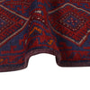 Mashwani Area Rug Runner Handmade Deep Red Geometric 8'