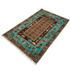 Shikargah Area Rug Handmade Blue Animal/Birds 4x6 ft