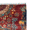 Mamluk Area Rug Handmade Red Medallion 3x5 ft