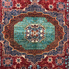 Mamluk Area Rug Handmade Red Medallion 3x5 ft