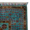 Mamluk Area Rug Handmade Green Medallion 4x6 ft
