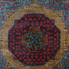 Mamluk Area Rug Handmade Green Medallion 4x6 ft