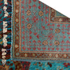 Mamluk Area Rug Handmade Green Medallion 4x6 ft