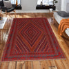 Mashwani Runner Rug Handmade Deep Red Geometric 5x6 ft