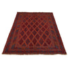 Mashwani Runner Rug Handmade Deep Red Geometric 5x6 ft