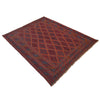 Mashwani Runner Rug Handmade Deep Red Geometric 5x6 ft