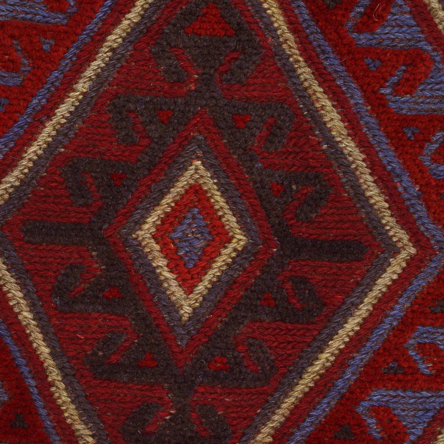 Mashwani Runner Rug Handmade Red Geometric 5x6 ft