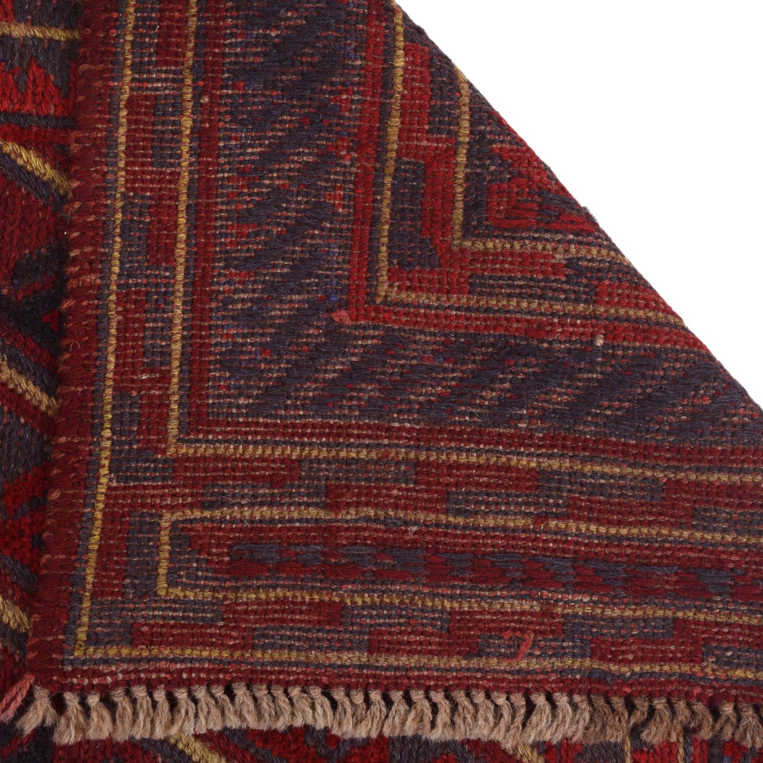 Mashwani Runner Rug Handmade Red Geometric 5x6 ft