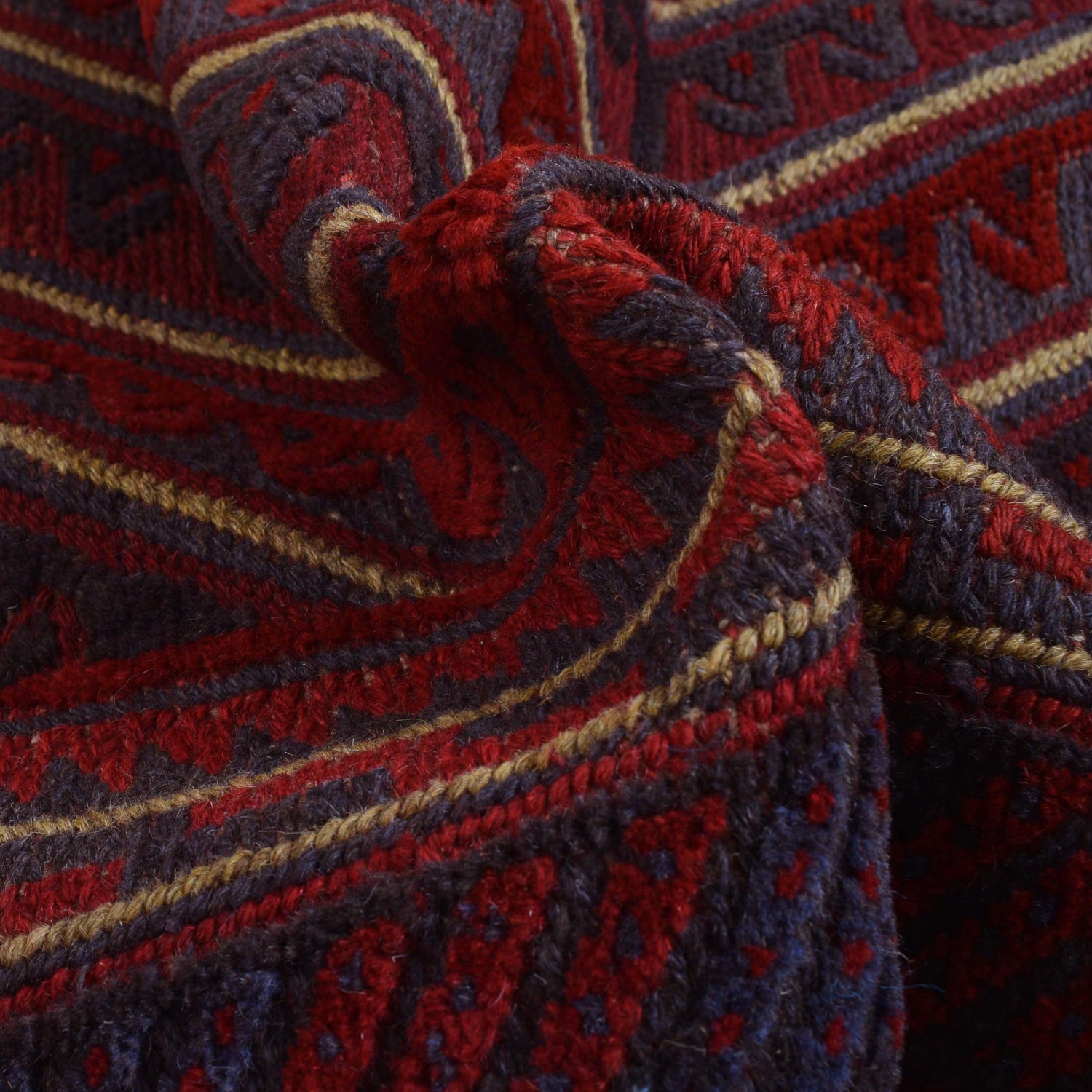 Mashwani Runner Rug Handmade Red Geometric 5x6 ft