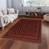 Mashwani Runner Rug Handmade Red Geometric 5x6 ft