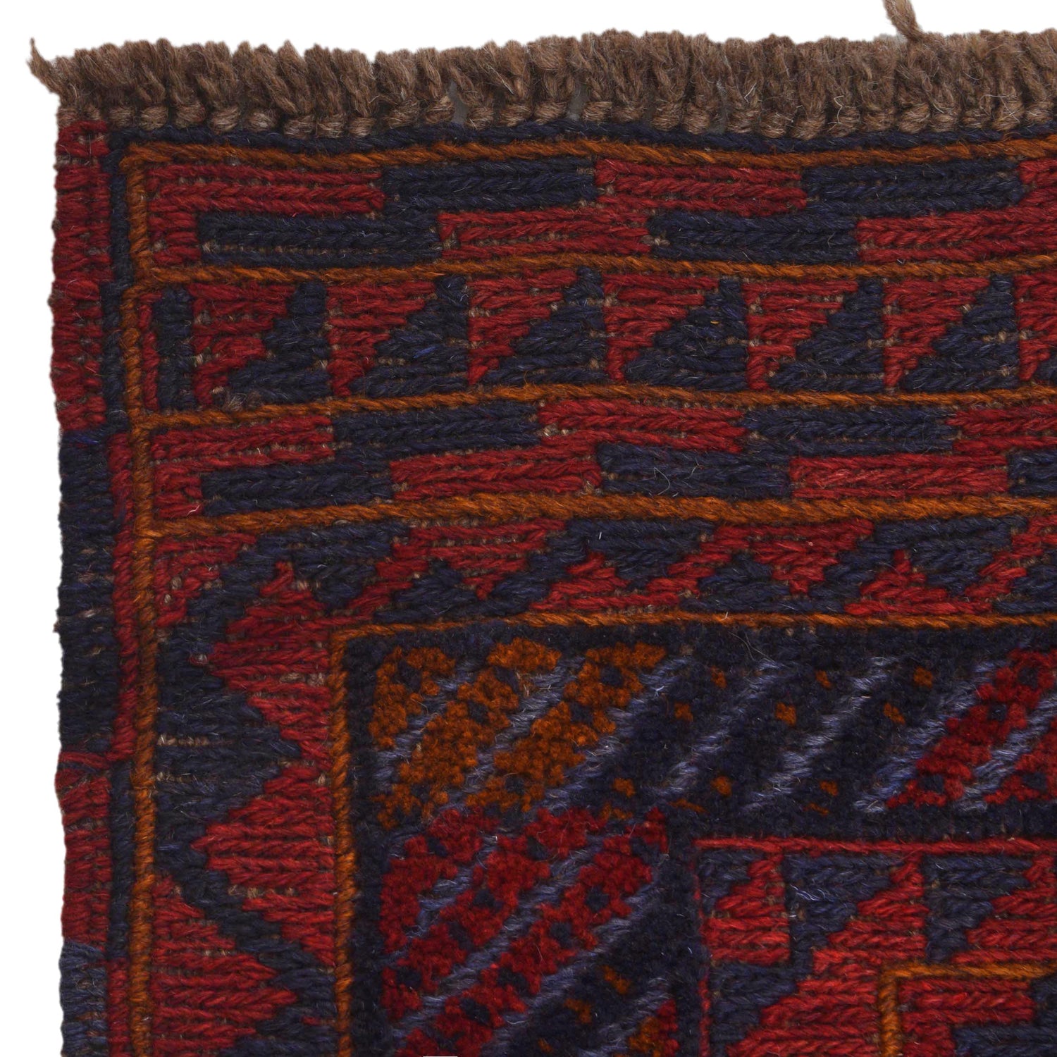 Mashwani Runner Rug Handmade Red Geometric 5x6 ft