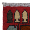War Area Rug Handmade Red Riffle + Map 2x4 ft